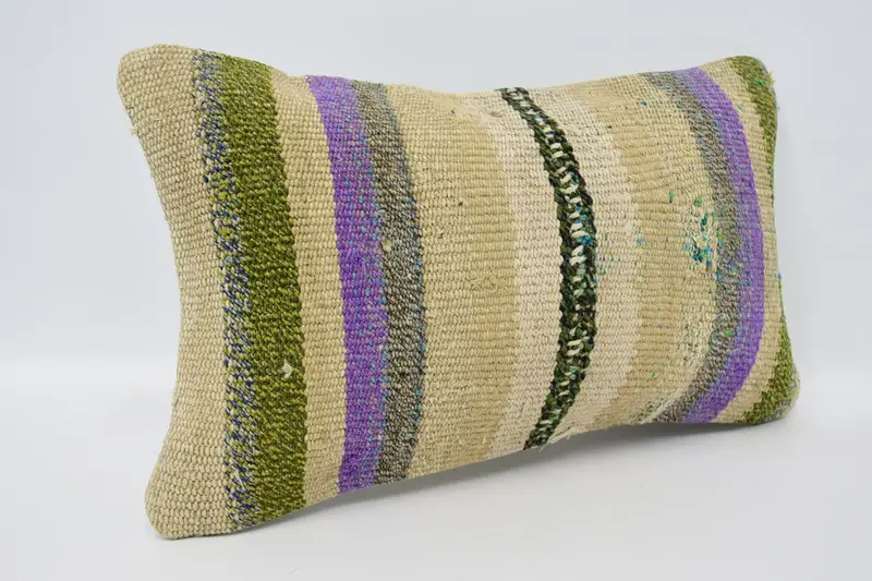 Boho Pillow, Cushion, Boho Chic Cushion Case, Boho Pillow Sham Cover, Interior Designer Pillow, Ethnic Pillow Cover Cushion, 12x20 Beige Pillow Sham - 3