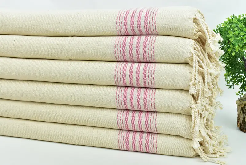 36x18 Keten Çizgili Havlu, Gelin için Düğün Günü Hediyesi, Monogram Mutfak Havlu, Kişiselleştirilmiş Hediye, Nedime Hediyeleri, Özel Türk Havlu, Spa Havlu - 3
