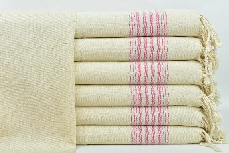 36x18 Keten Çizgili Havlu, Gelin için Düğün Günü Hediyesi, Monogram Mutfak Havlu, Kişiselleştirilmiş Hediye, Nedime Hediyeleri, Özel Türk Havlu, Spa Havlu - 1
