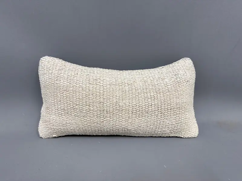 Vintage Kilim Throw Pillow, Ethnical Kilim Rug Pillow, Cozy Throw Pillow Case, Interior Designer Pillow, 8x16 Beige Pillow Case, Pillow Sham - 4