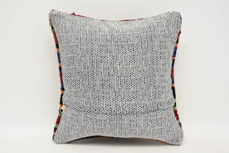 12x12 Red Pillow Case, Turkish Pillow, Couch Pillow Sham, Turkish Kilim Pillow, Cushion, Sustainable Cushion Cover, Vintage Kilim Pillow - 6