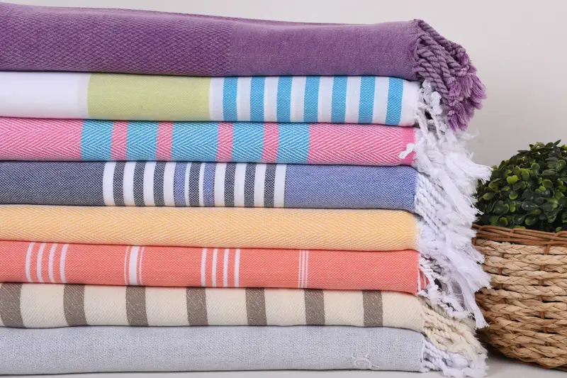 Bridesmaid Gift, 70x40 Cotton Set of 8 Towel, Valentines Gift, Customized Turkish Towel, Handwoven Turkish Towel, Large Turkish Towel, Turkish towel - 2