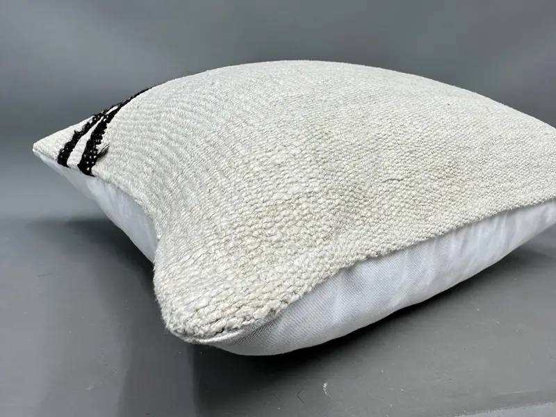 24x24 Beige Pillow, Interior Designer Pillow, Pillow for Sofa, Aztec Pillow, Kilim Cushion Sham, Bright Pillow Cover, Pillow Cover - 6