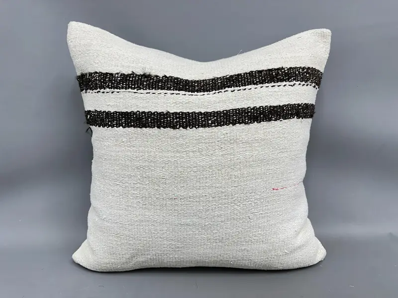 24x24 Beige Pillow, Interior Designer Pillow, Pillow for Sofa, Aztec Pillow, Kilim Cushion Sham, Bright Pillow Cover, Pillow Cover - 4