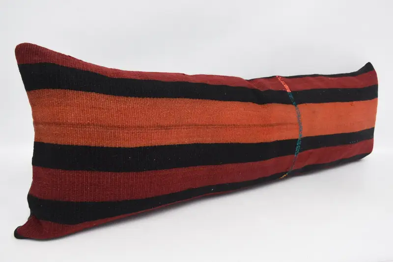 16x48 Red Cushion Cover, Vintage Kilim Pillow, Couch Pillow Sham, Cushion, Boho Pillow, Gift Pillow, Pattern Throw Cushion - 3