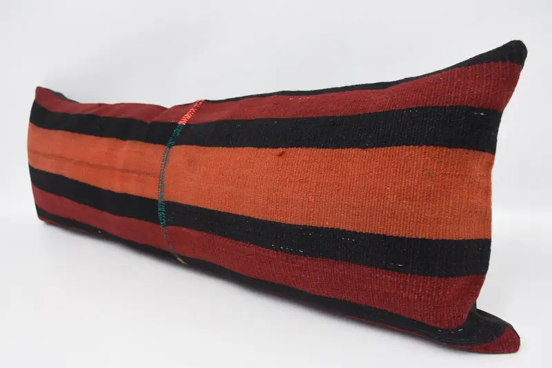 16x48 Red Cushion Cover, Vintage Kilim Pillow, Couch Pillow Sham, Cushion, Boho Pillow, Gift Pillow, Pattern Throw Cushion - 4