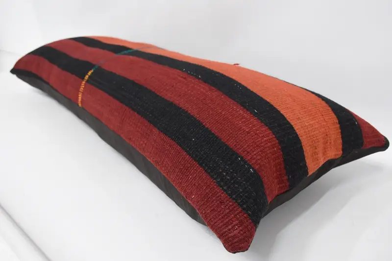 16x48 Red Cushion Cover, Vintage Kilim Pillow, Couch Pillow Sham, Cushion, Boho Pillow, Gift Pillow, Pattern Throw Cushion - 5