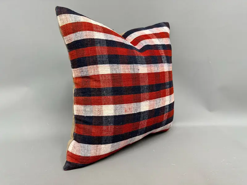 Pillow for Sofa, Pillow, 18x18 Red Pillow Case, Armchair Cushion, Vintage Pillow, Outdoor Pillow Sham, Vintage Kilim Throw Pillow - 2