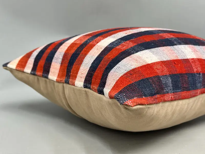 Pillow for Sofa, Pillow, 18x18 Red Pillow Case, Armchair Cushion, Vintage Pillow, Outdoor Pillow Sham, Vintage Kilim Throw Pillow - 6