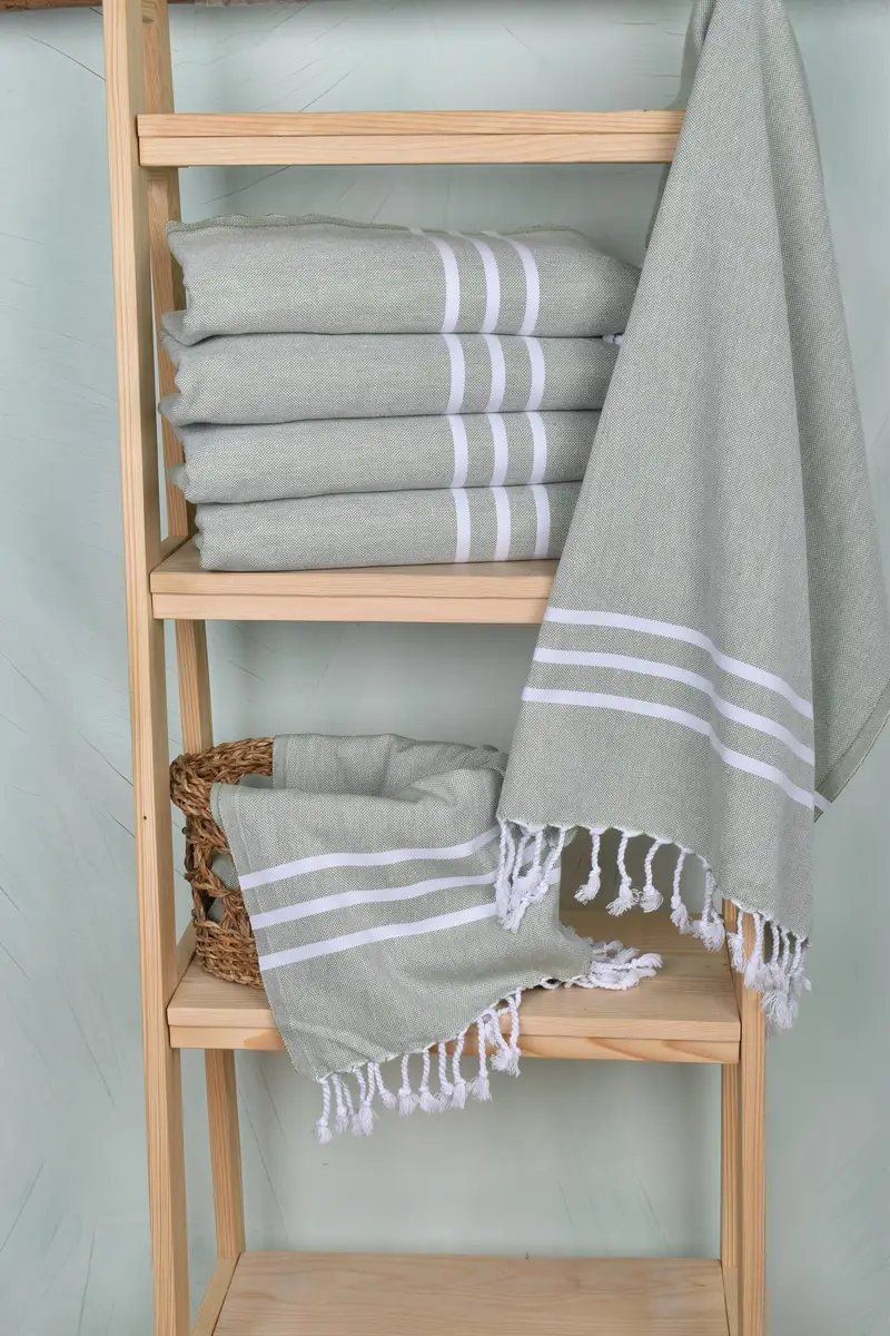 Baby Boy Gift, 40x24 Cotton Striped Towel, Spa Towel, Kitchen Towel, Boyfriend Gift, Small Bath Towels, Turkish Hand Towel, Bridesmaid Towel - 3
