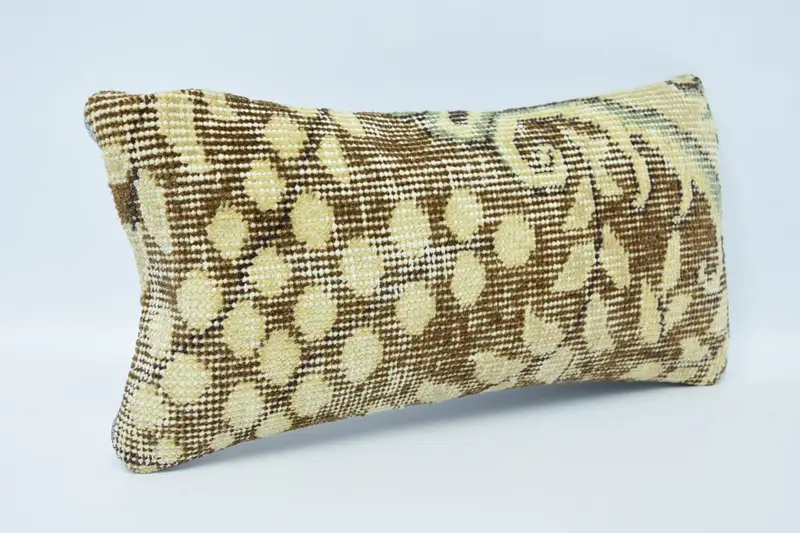 Pillow Sham, Boho Pillow, Ethnic Cushion Case, Ikat Pillow Sham, Turkish Pillow, Pillow for Sofa, 8x16 Beige Pillow Sham, Bench Cushion - 3