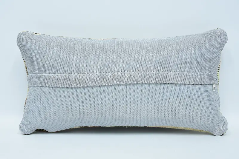 Pillow Sham, Boho Pillow, Ethnic Cushion Case, Ikat Pillow Sham, Turkish Pillow, Pillow for Sofa, 8x16 Beige Pillow Sham, Bench Cushion - 6