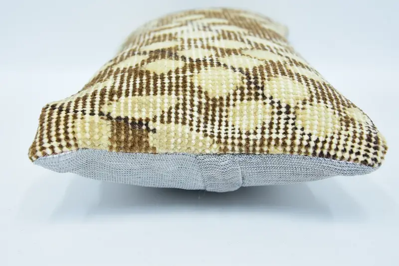 Pillow Sham, Boho Pillow, Ethnic Cushion Case, Ikat Pillow Sham, Turkish Pillow, Pillow for Sofa, 8x16 Beige Pillow Sham, Bench Cushion - 5