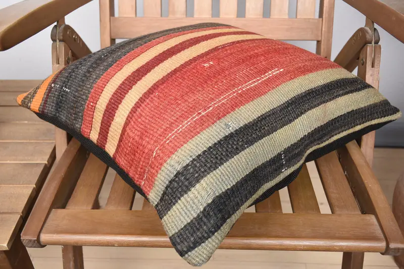 Pillow for Sofa, Turkish Pillow, 18x18 Red Pillow Case, Traditional Cushion, Interior Designer Pillow, One Of A Kind Pillow, Cushion - 4