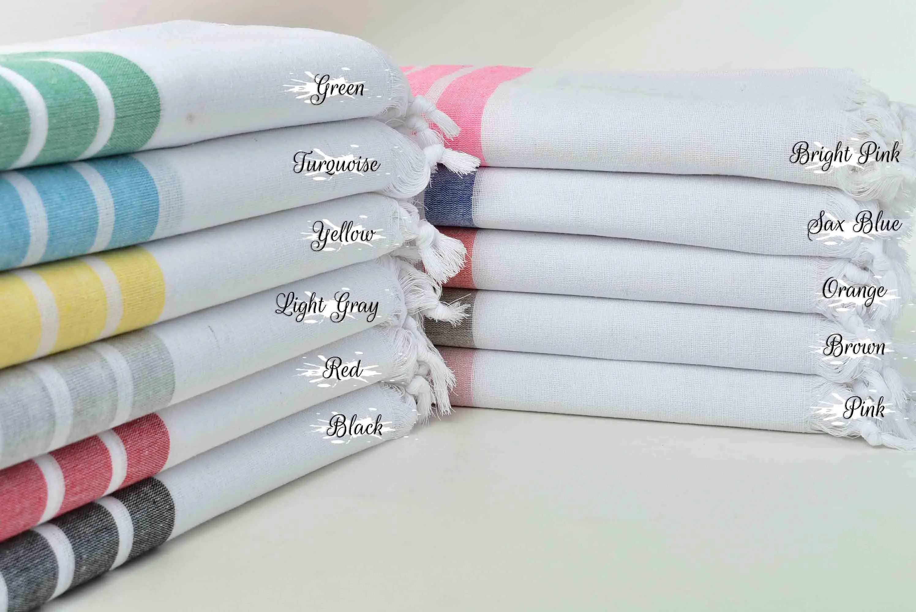 Personalized Beach Towel Turkish Cotton, Monogram, 40x70 Inches - 1