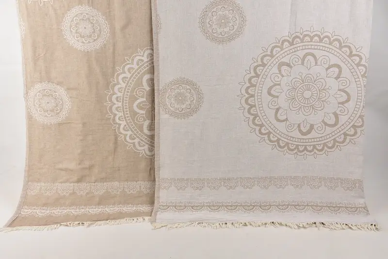 Organic Throw, Aesthetic Blanket, Woven Throw Blanket, 88x80 Cotton Ethnic Design Towel, Woven Blanket, Welcome Wedding Gift, Boho Throw Blankets - 8