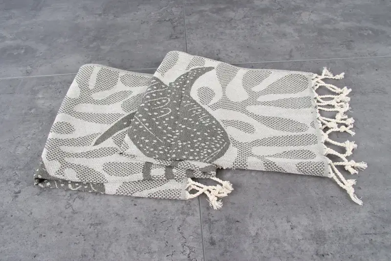 Turkish Towel Monogram, 40x18 Cotton Whale Design Towel, Personalized Gift, Small Bath Towels, Turkish Towel Hand Towel, Monogram Dish Towel - 6