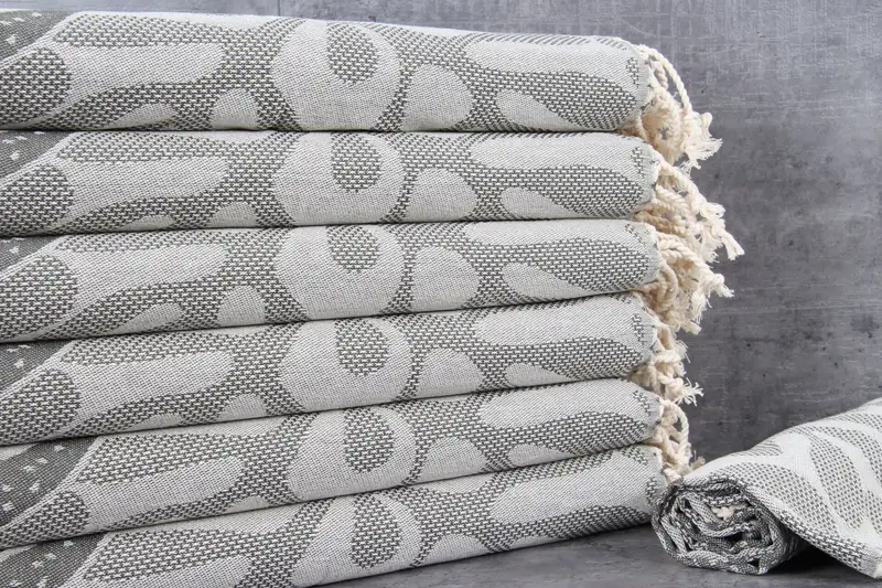 Turkish Towel Monogram, 40x18 Cotton Whale Design Towel, Personalized Gift, Small Bath Towels, Turkish Towel Hand Towel, Monogram Dish Towel - 3