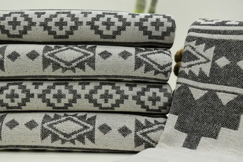70x36 Cotton Aztec Towel, Family Gift Basket, Gift For Him, Personalized Towel, Valentines Day Gift, Gym Towel, Bachelorette Party Gifts Bridesmaids - 1