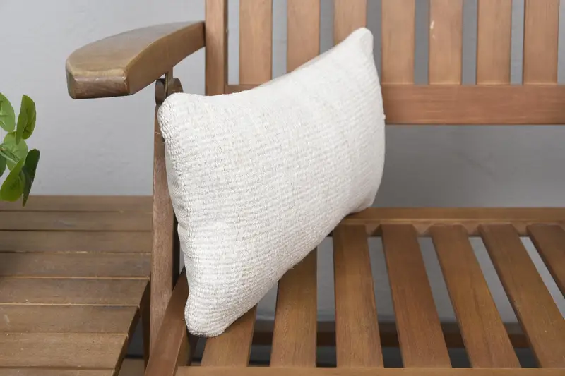 8x16 White Cushion, Kilim Cushion Sham, Sustainable Cushion Cover, Cushion Case, Turkish Kilim Pillow, Ethnical Kilim Rug Pillow, Car Cushion - 2