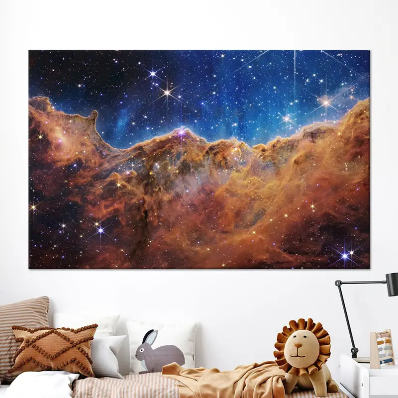 Stellar Canvas: NASA's Cosmic Cliffs Space Landscape Print
