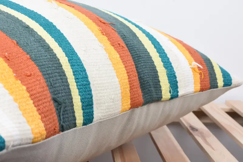 Kilim Pillow, Gift Pillow, Knitted Pillow, Vintage Pillow, Cushion Cover, 24x24 Green Cushion Cover, Accent Throw Pillow Cover - 7