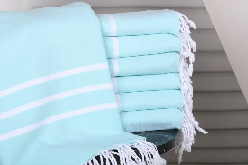 Quick-Dry Beach Towel, Turkish Towel USA, Fouta towel, 70x40 Cotton Striped Towel, Quick-drying peshtemal towel for poolside, Customized Towels - 1