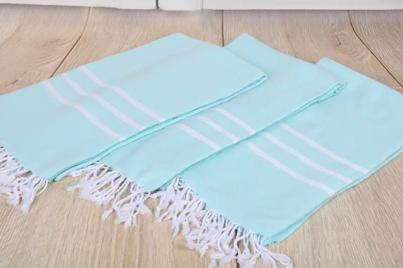 Quick-Dry Beach Towel, Turkish Towel USA, Fouta towel, 70x40 Cotton Striped Towel, Quick-drying peshtemal towel for poolside, Customized Towels - 6