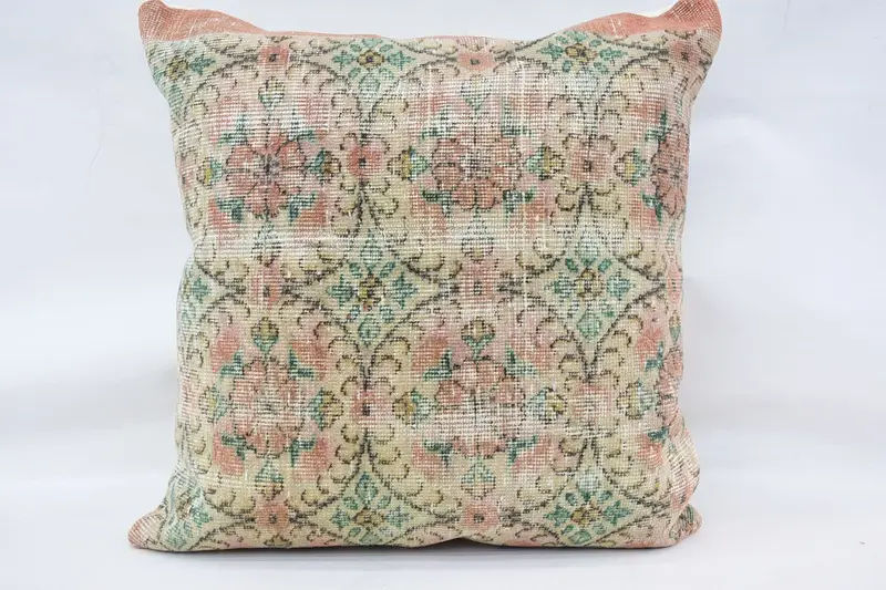 Boho Pillow Sham Cover, Nomadic Pillow Cover, Gift Pillow, Cushion Case, 32x32 Red Cushion Cover, Boho Pillow, Living Room Throw Cushion Case - 1