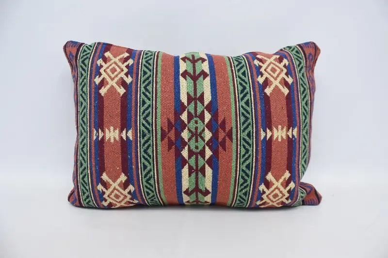 Vintage Antique Cushion Case, 20x28 inch Geometric Brown Pillow Sham - 1