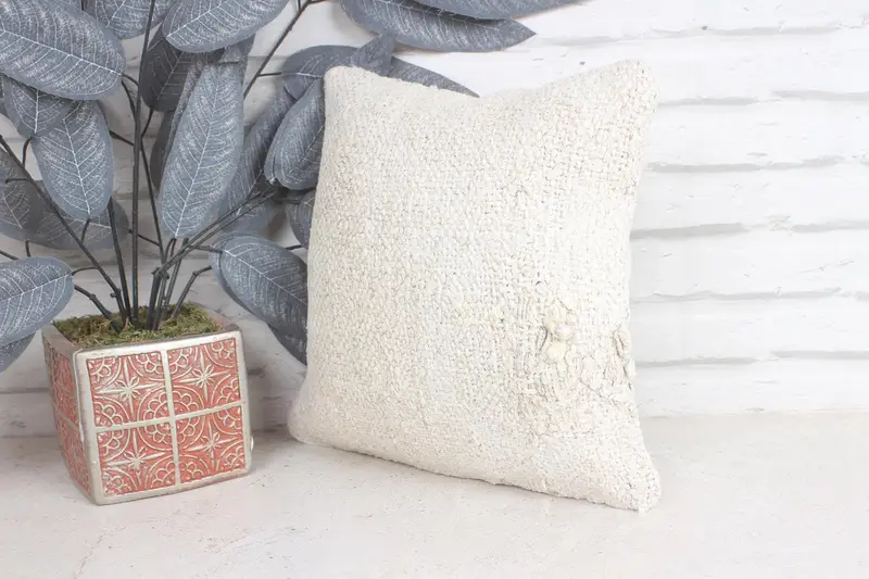 Turkish Pillow, Pillow for Sofa, Outdoor Throw Pillow Sham, Oriental Cushion, Pillow Sham, 12x12 Beige Cushion Case, Pillow for Couch - 3