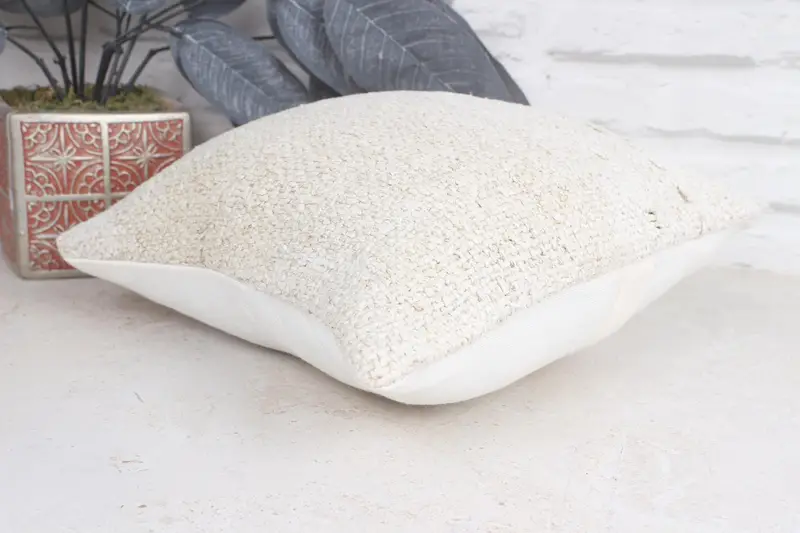 Turkish Pillow, Pillow for Sofa, Outdoor Throw Pillow Sham, Oriental Cushion, Pillow Sham, 12x12 Beige Cushion Case, Pillow for Couch - 6
