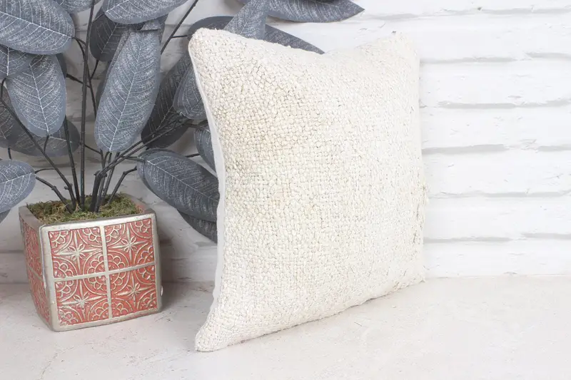 Turkish Pillow, Pillow for Sofa, Outdoor Throw Pillow Sham, Oriental Cushion, Pillow Sham, 12x12 Beige Cushion Case, Pillow for Couch - 4