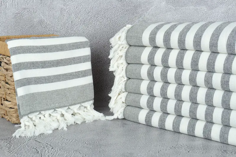 Beach Towel Monogram, Best Friend Wedding Gift, Bachelor Gift, 68x40 Cotton Striped Terry Towel, Absorbent towel, Custom Gift, Turkish bath towel - 3