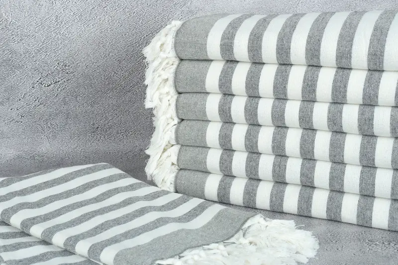 Beach Towel Monogram, Best Friend Wedding Gift, Bachelor Gift, 68x40 Cotton Striped Terry Towel, Absorbent towel, Custom Gift, Turkish bath towel - 2