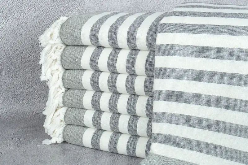 Beach Towel Monogram, Best Friend Wedding Gift, Bachelor Gift, 68x40 Cotton Striped Terry Towel, Absorbent towel, Custom Gift, Turkish bath towel - 1