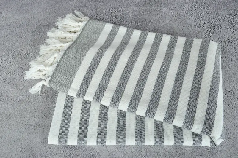 Beach Towel Monogram, Best Friend Wedding Gift, Bachelor Gift, 68x40 Cotton Striped Terry Towel, Absorbent towel, Custom Gift, Turkish bath towel - 6