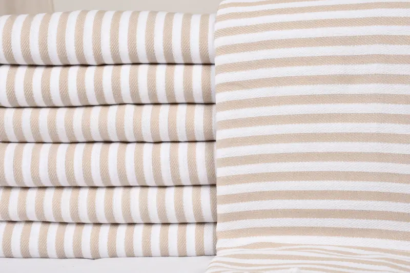 Wedding Favors, Bachelorette Party Favors, First Wedding Anniversary Gift, 104x76 Cotton Striped Towel, Custom Beach Blanket, Woven Blanket - 3