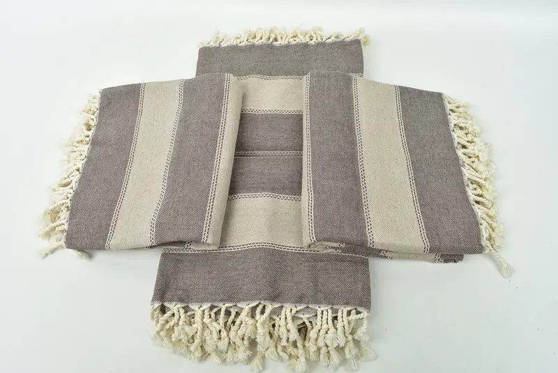 Organic Cotton Towel, Spa Gift Towel, Luxury towel, 68x36 Cotton Striped Towel, Personalized Bridesmaid Gift, Yoga Towel, Bridesmaid Gift, Home Gift - 6