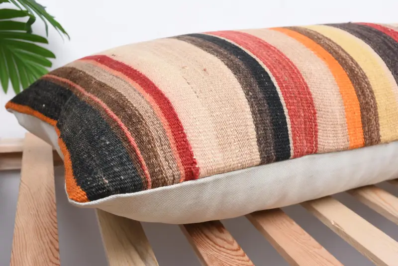 Cushion Cover, 16x48 Red Pillow Sham, Pillow for Couch, Vintage Pillow Case, Vintage Kilim Throw Pillow, Customized Pillow Cover, Turkish Pillow - 6