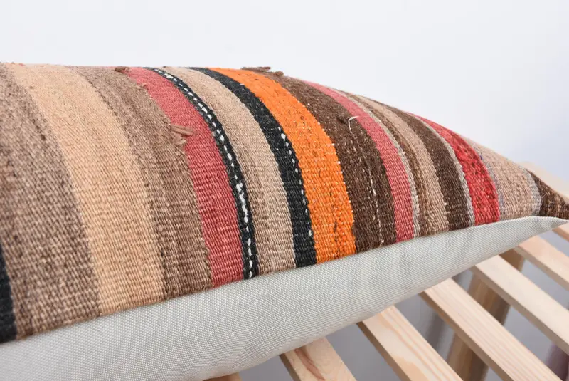 Cushion Cover, 16x48 Red Pillow Sham, Pillow for Couch, Vintage Pillow Case, Vintage Kilim Throw Pillow, Customized Pillow Cover, Turkish Pillow - 7