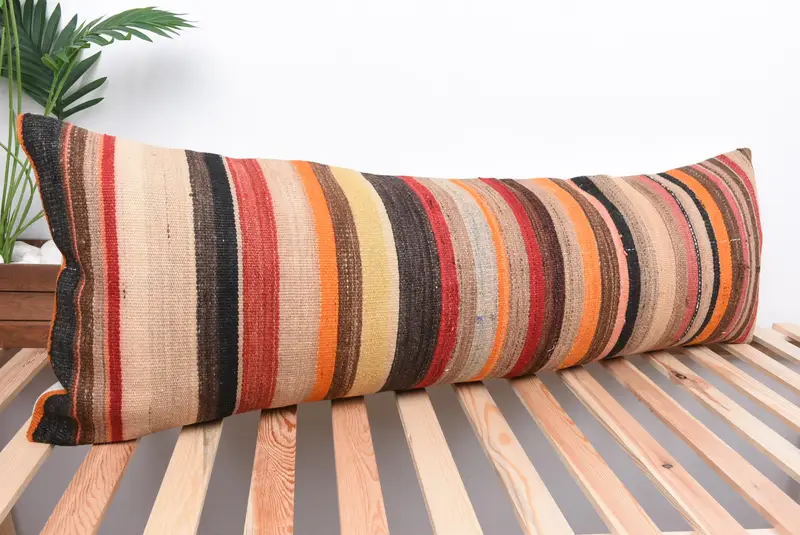 Cushion Cover, 16x48 Red Pillow Sham, Pillow for Couch, Vintage Pillow Case, Vintage Kilim Throw Pillow, Customized Pillow Cover, Turkish Pillow - 4