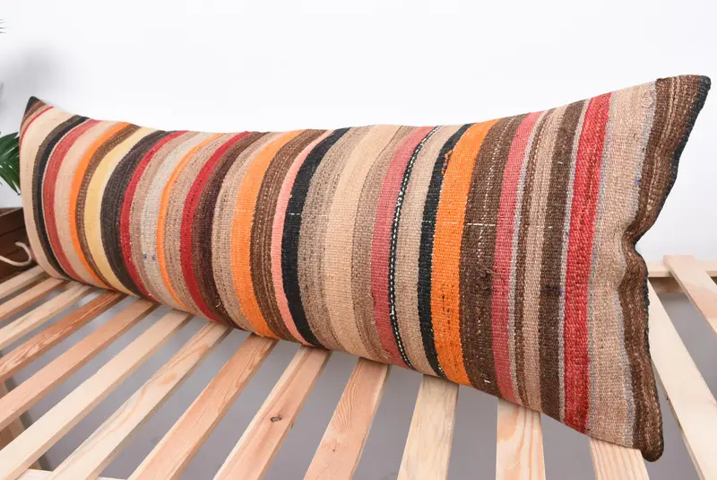 Cushion Cover, 16x48 Red Pillow Sham, Pillow for Couch, Vintage Pillow Case, Vintage Kilim Throw Pillow, Customized Pillow Cover, Turkish Pillow - 5