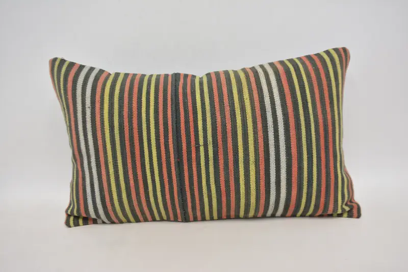 Boho Pillow Sham Cover, Pastel Cushion Case, Pillow for Sofa, 12x20 Red Cushion Case, Car Cushion, Turkish Kilim Pillow, Pillow Cover - 1