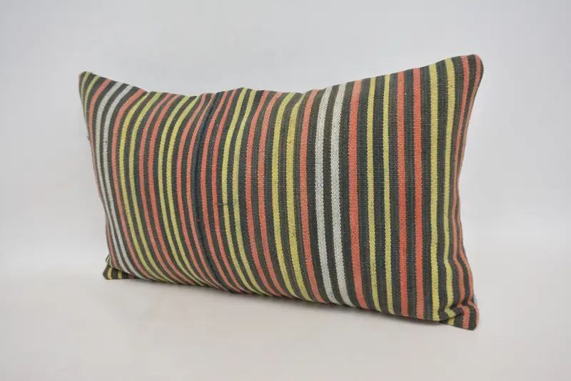 Boho Pillow Sham Cover, Pastel Cushion Case, Pillow for Sofa, 12x20 Red Cushion Case, Car Cushion, Turkish Kilim Pillow, Pillow Cover - 4