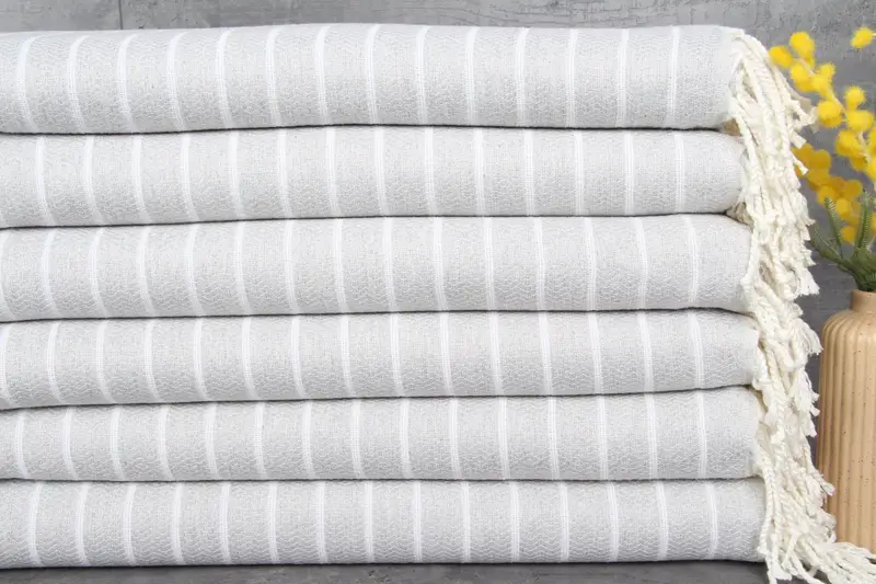 Wedding Favors, Custom Wedding Gift, 70x40 Cotton Striped Towel, Gift Boxes Towel, Cotton towel, Peshtemal beach towel with unique design - 1