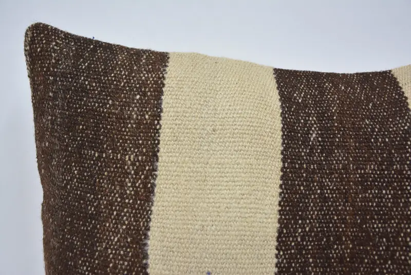 Vintage Pillow, Home Decor Pillow, Cushion Cover, Handwoven Pillow Cover Pillow Cover, 16x24 Brown Cushion Cover, Pillow for Sofa, Aesthetic Cushion - 2