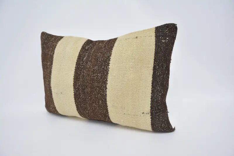 Vintage Pillow, Home Decor Pillow, Cushion Cover, Handwoven Pillow Cover Pillow Cover, 16x24 Brown Cushion Cover, Pillow for Sofa, Aesthetic Cushion - 4