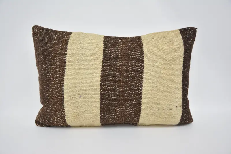Vintage Pillow, Home Decor Pillow, Cushion Cover, Handwoven Pillow Cover Pillow Cover, 16x24 Brown Cushion Cover, Pillow for Sofa, Aesthetic Cushion - 1