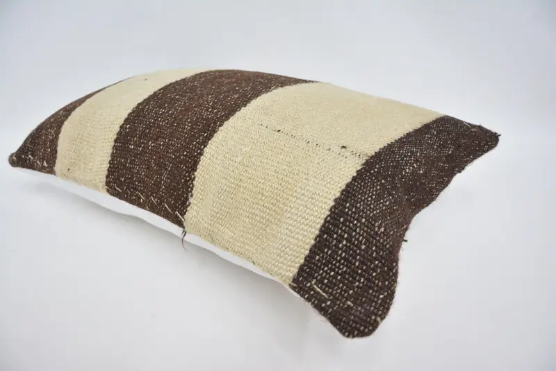 Vintage Pillow, Home Decor Pillow, Cushion Cover, Handwoven Pillow Cover Pillow Cover, 16x24 Brown Cushion Cover, Pillow for Sofa, Aesthetic Cushion - 6
